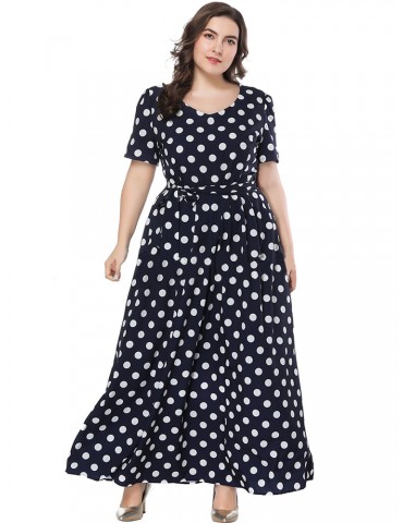 Casual Loose Polka Dot Dresses for Women