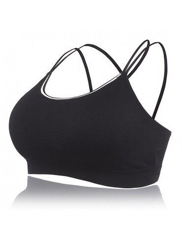 Wireless Breathable Seamless Strappy Full Busted Yoga Sport Bras