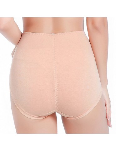 Plus Size Sexy Mesh High Waist Cotton Stripe Panties For Women