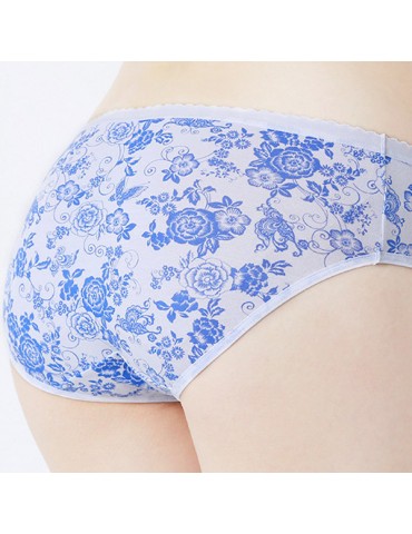 Hip Lifting Printing Seamless Breathable Mid Waist Panties