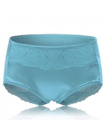 Comfy Soft Lace-trim Breathable Mid Color Panties For Women