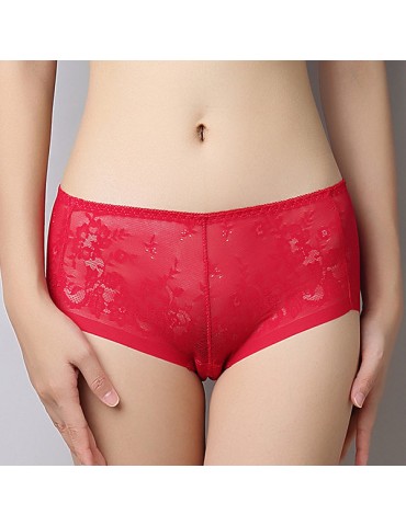 Comfy Breathable Seamless Hollow Out Thin Lace Panties