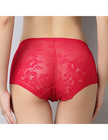 Comfy Breathable Seamless Hollow Out Thin Lace Panties