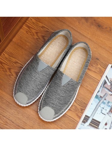 Men Old Peking Style Fabric Breathable Slip On Soft Casual Shoes