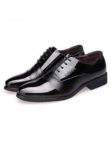 Men Cap Toe Microfiber Leather Non-slip Business Casual Formal Shoes