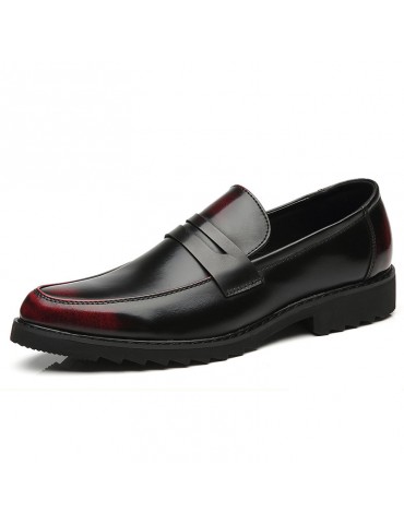 Men Vintage Pointed Toe Formal Casual Leather Loafers