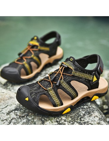 Men Fabric Anti-collision Non-slip Shock Absorption Outdoor Casual Sandals