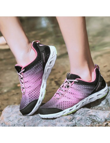 Women Outdoor Walking Breathable Mesh Athletic Shoes