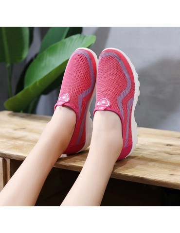 Women Casual Hiking Light Mesh Slip On Sports Shoes