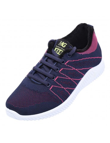 Mesh Warm Lining Lace Up Sport Casual Shoes