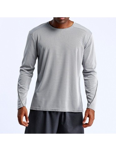 Mens Elastic Loose Breathable Outdoor Tops Running Casual Sport T-shirt