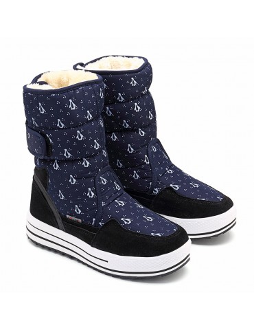 Women Winter Plush Warm Lined Hook Loop Flat Snow Boots