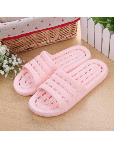 Plastic EVA Pure Color Open Toe Water Slip On Indoor Bathroom Flat Slippers