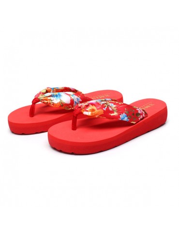 Big Size Colorful Ribbon Clip Top Flip Flops Summer Outdoor Holiday Beach Slippers