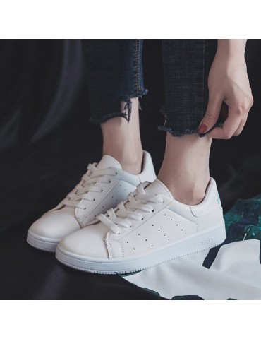 Lovely Pattern Breathable White Sneakers