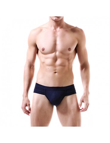 Simple Design Big Pouch Solid Color U Convex Modal Breathable Brief Underwear for Men