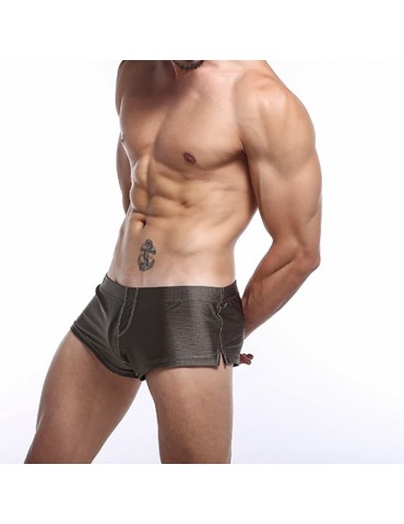 Solid Color Sport Short Sleep Buttom Boxer Underwear for Men