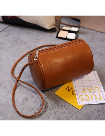 Women PU Leather Vintage Pillow Phone Bag Crossbody Bag