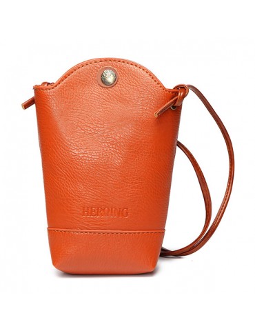 Woman Irregular Little Phone Bag Casual PU Crossbody Bag Bucket Bag