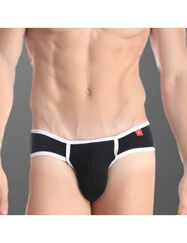 Sexy Pure Color Stitching U Convex Pouch Soft Modal Briefs for Men