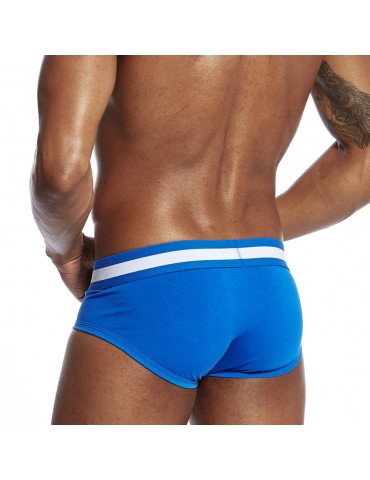 Men Cotton Spell Color Pouch Brief Stitching Butt Lifting Soft Breathable Underopant