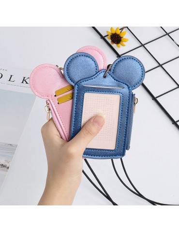 Women Mini Cute Animal Shape Card Holder Wallet Neck Bag Purse