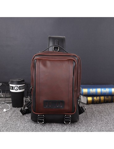 Large Capacity Vintage Casual Outdoor Sling Bag Chest Bag Crossbody Bag For Men