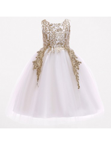 Flower Girls Dresses Kids Wedding Tulle Dress For 3Y-13Y