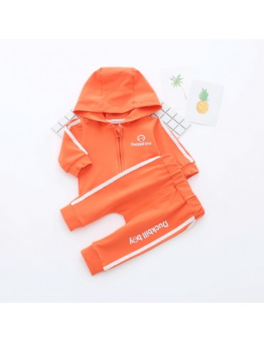 2Pcs Sport Style Spring Kids Clothing Set Boys Girls Hoodies + Jogger Tracksuits Long Pants Set