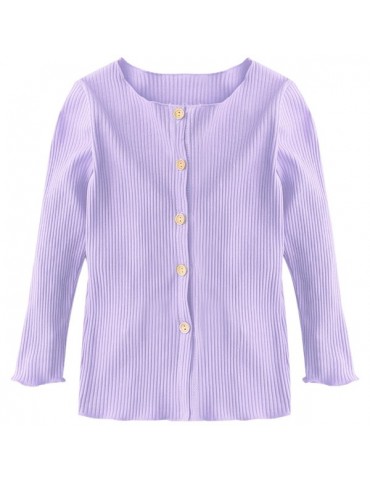 Baby Children Girl Knitting Solid Color Cardigan