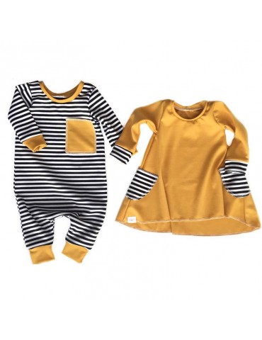 Cute Baby Girls Sister Match Outfits Romper Dresses For 0-24M