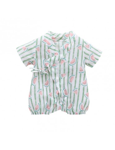 Soft Cotton Fruit Printed Unisex Baby Romper For 0-24 Months