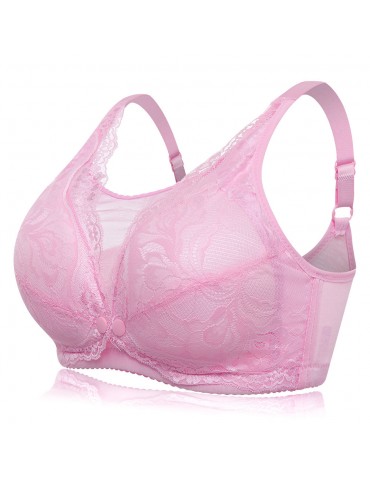 Front Button Maternity Wireless Soft Lace Nursing Bras