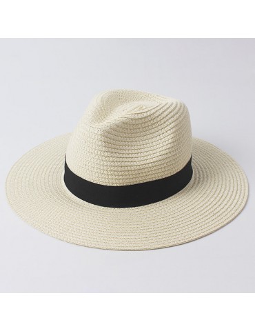 Men Straw Breathable Pure Color Sunshade Fashion Durable Outdoor Bucket Cap