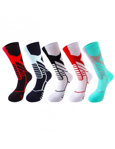 Men Women Non-slip Cotton Sporting Socks Casual Breathable Good Elastic Tube Socks