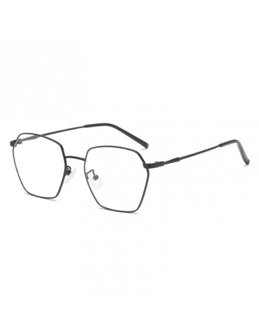 Unisex Light Metal PC Anti-fatigue Anti-blue Light Vogue Computer Square Clear Lens Glasses