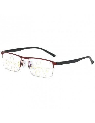 Unisex Light Multi-focus Anti-blue Light Anti-fatigue Flexible Vogue Computer Square Reading Glasses