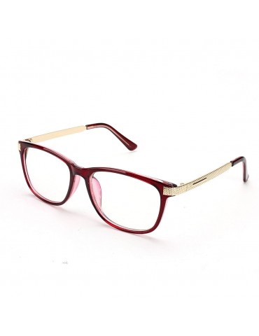 Women Men Retro Eyeglass Frame Full-Rim Glasses Clear Lens Metal Designer