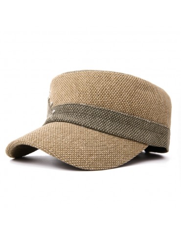 Men Women Rivet Color Matching Flat Cap Vogue Outdoor Visor Tactical Military Cap Adjustable