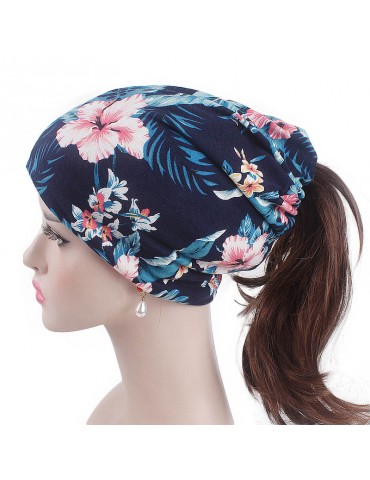 Women Printing Cotton Headband Cap Double Use Comfortable Vintage Vogue Gardening Style Headband