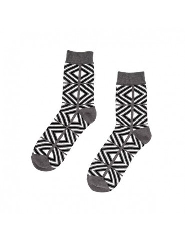 Womens Mens Cotton Retro Ethnic Style Coarse Needle Multicolor Middle Tube Socks Casual High Ankle